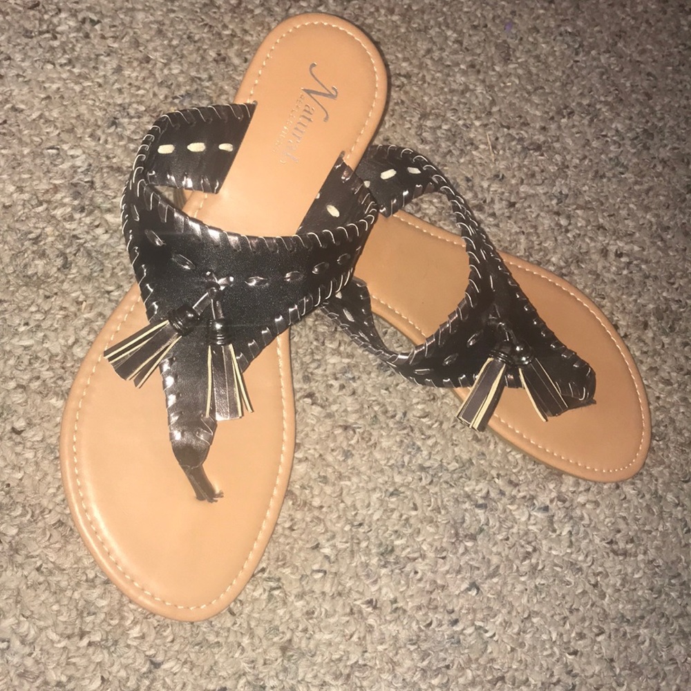 Black sandals w/ tassels